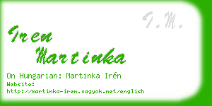 iren martinka business card