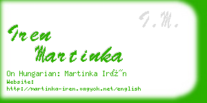 iren martinka business card